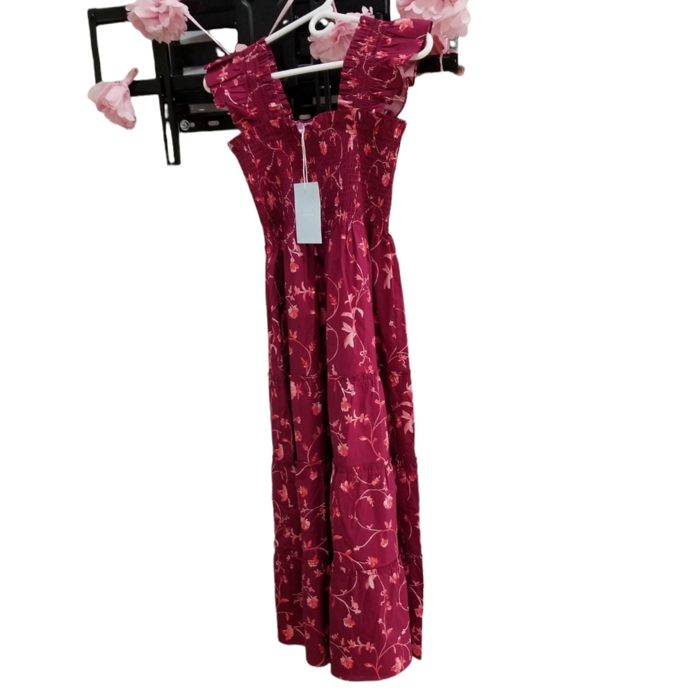 The Ellie Nap Dress Burgundy XS - Picture 4 of 8